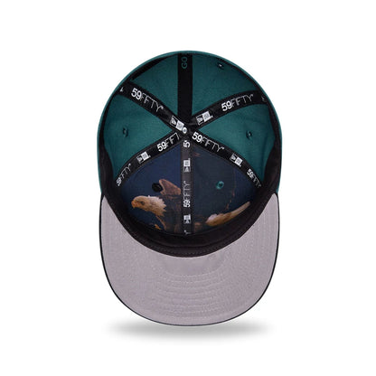 Pictured is this NFL Draft 2026 Philadelphia Eagles 59FIFTY Fitted cap in dark green. 2