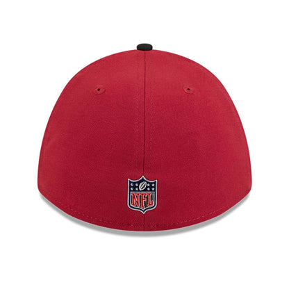 Pictured is this NFL Draft 2026 Arizona Cardinals 39THIRTY M-Crown Stretch Fit cap in dark red. 5