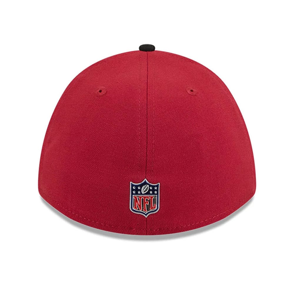 Pictured is this NFL Draft 2026 Arizona Cardinals 39THIRTY M-Crown Stretch Fit cap in dark red. 5