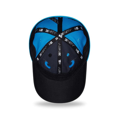 Pictured is this NFL Draft 2026 Carolina Panthers 39THIRTY M-Crown Stretch Fit cap in blue. 2