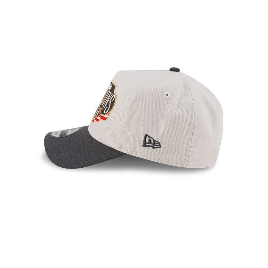 Pictured is this LA Dodgers MLB World Series Champions 2025 White 9FORTY A-Frame adjustable cap. 5