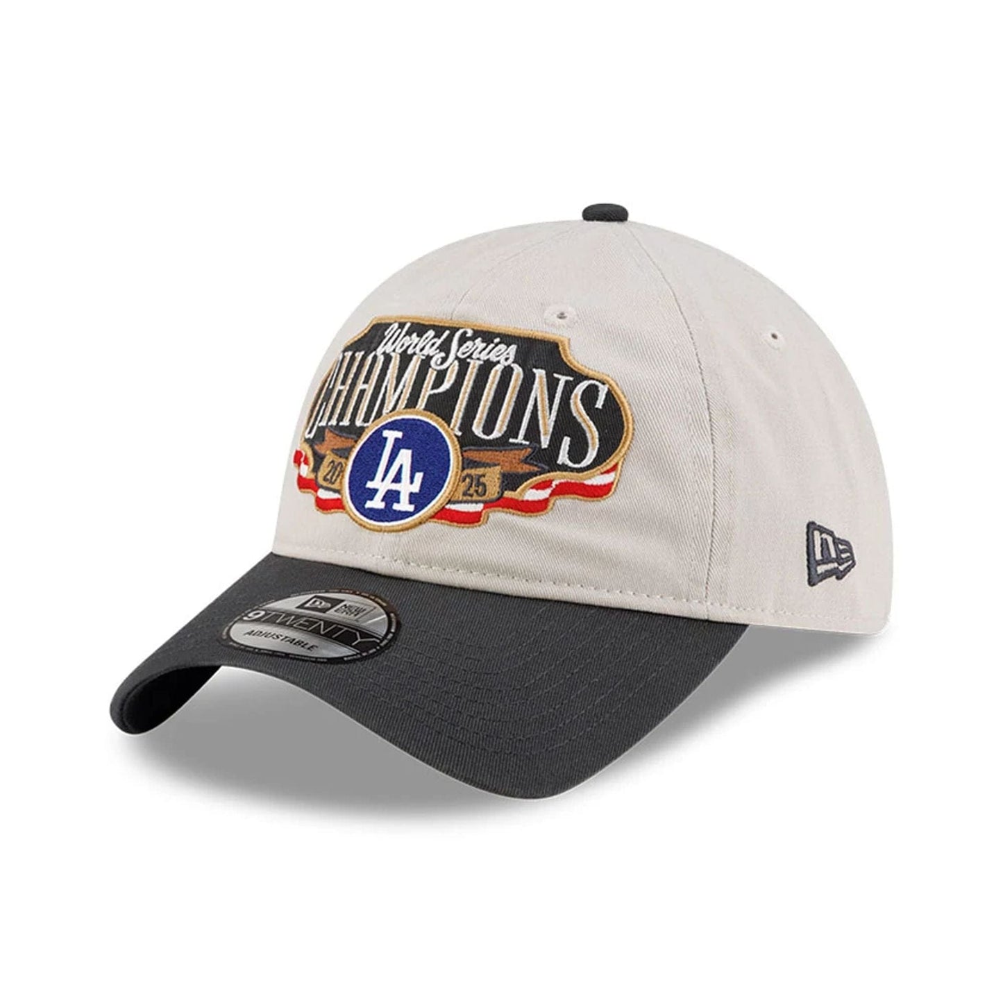Pictured is this LA Dodgers MLB World Series Champions 2025 White 9TWENTY adjustable cap. 4