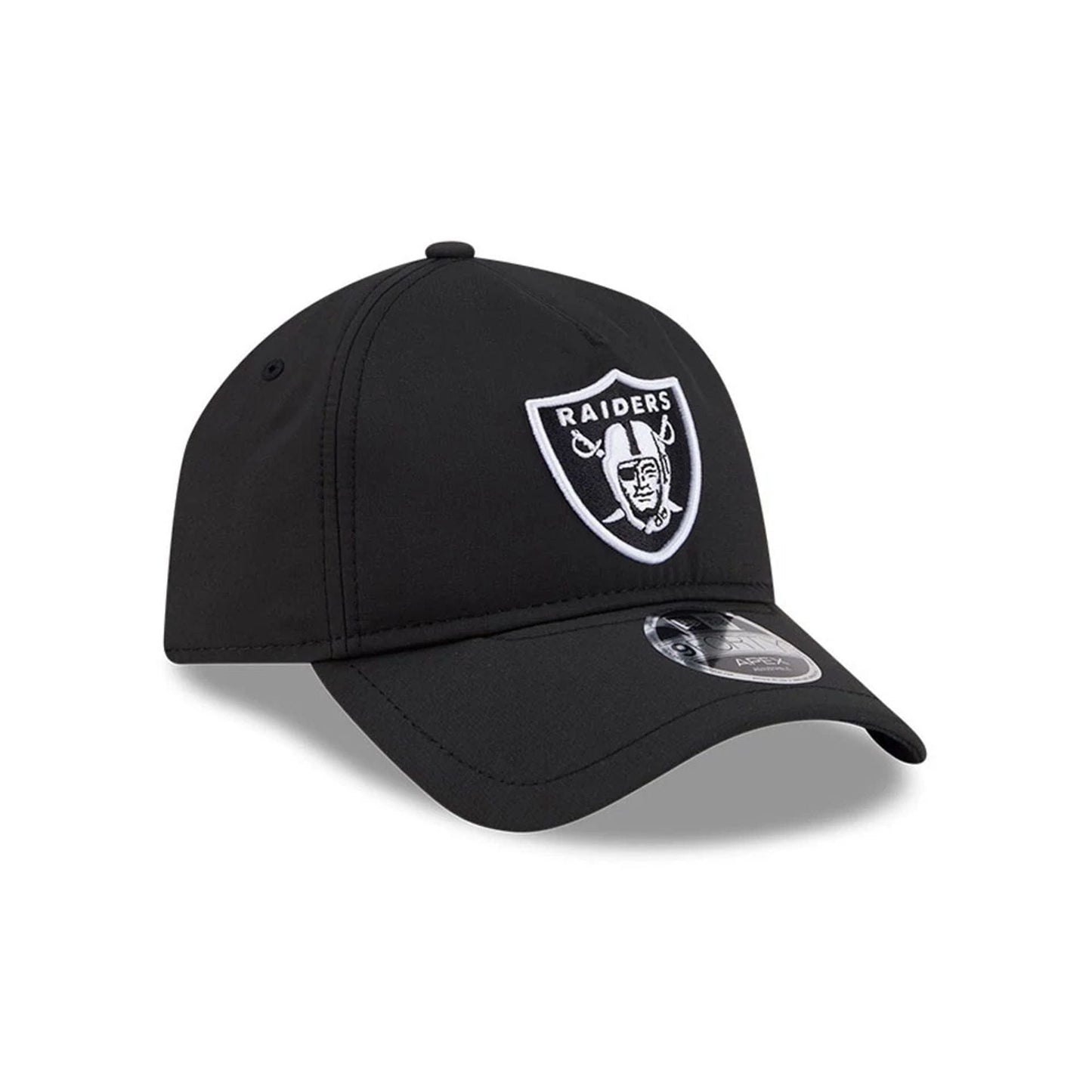 Pictured is this NFL Quickstrike Las Vegas Raiders 9FORTY Apex cap in black. 3