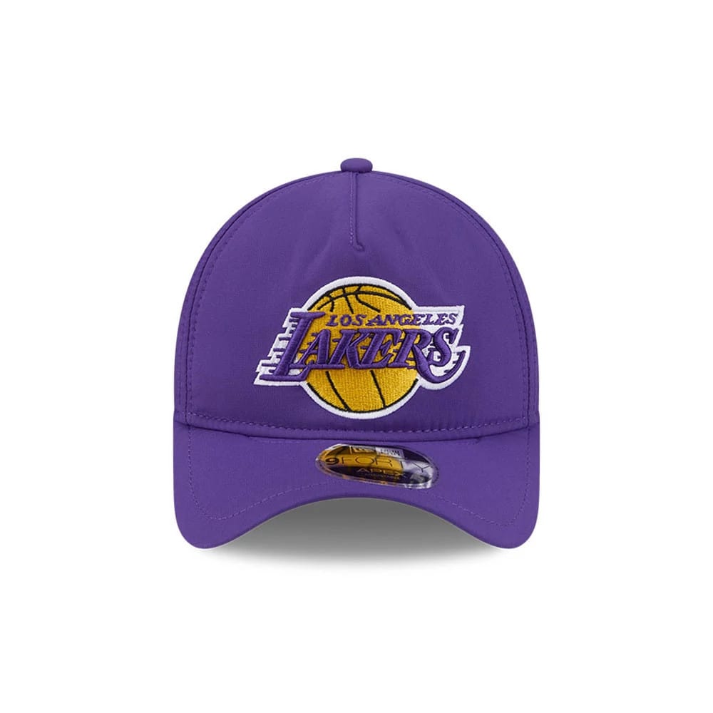 Pictured is this NBA Quickstrike LA Lakers 9FORTY Apex cap in purple. 3