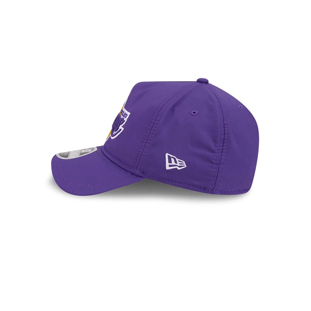 Pictured is this NBA Quickstrike LA Lakers 9FORTY Apex cap in purple. 6
