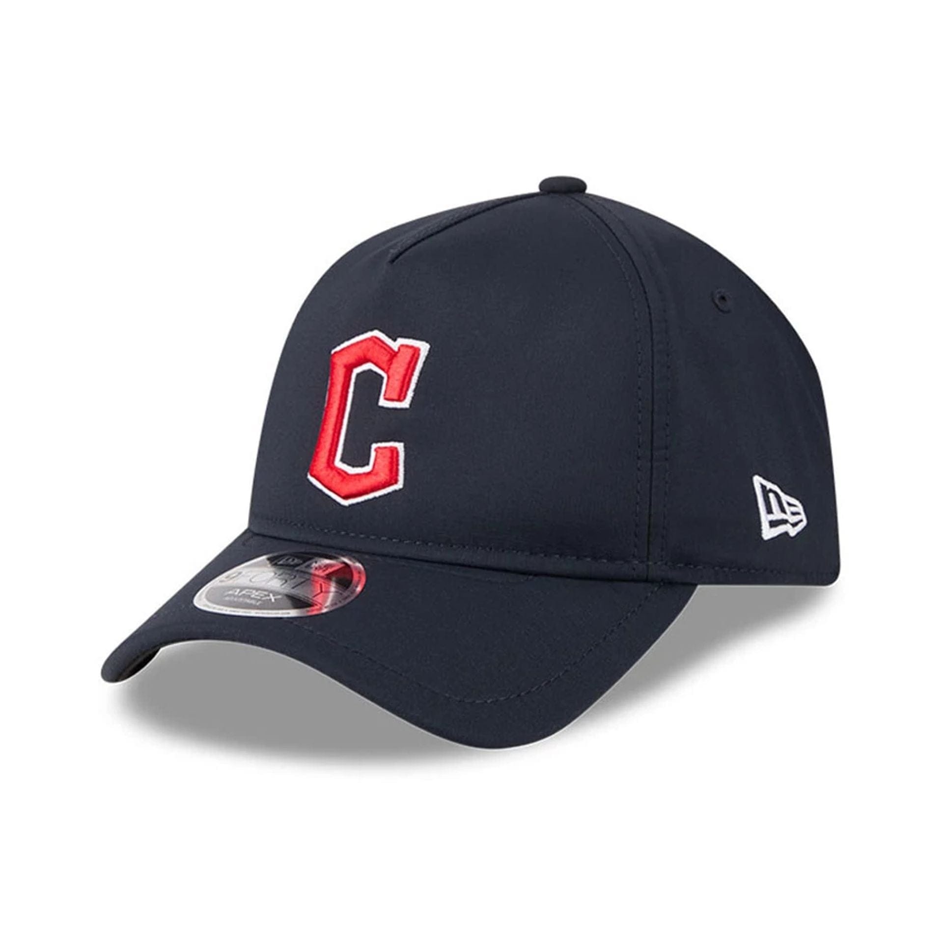 Pictured is this MLB Quickstrike Cleveland Guardians 9FORTY Apex cap in navy. 1
