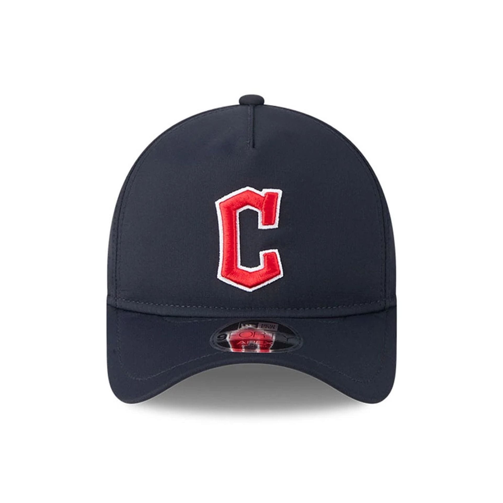 Pictured is this MLB Quickstrike Cleveland Guardians 9FORTY Apex cap in navy. 2