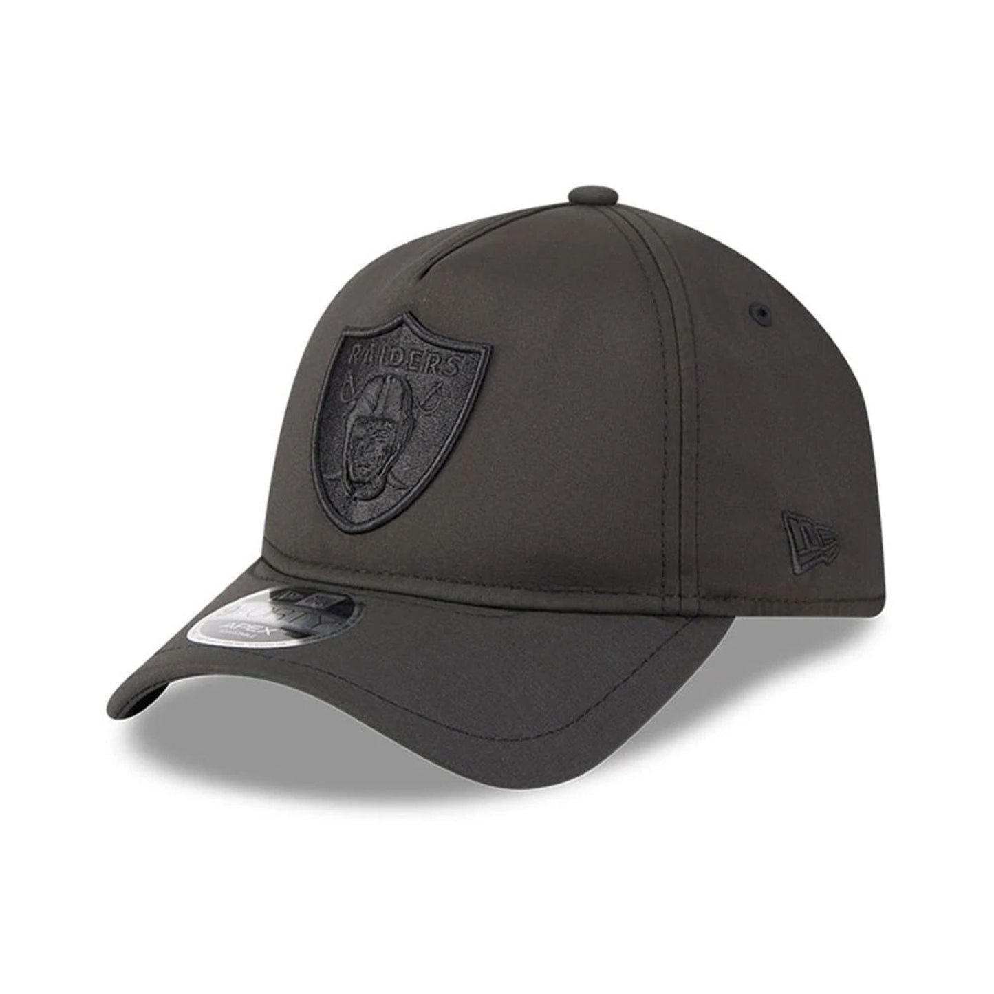 Pictured is this NFL Quickstrike Las Vegas Raiders 9FORTY Apex cap in black. 1
