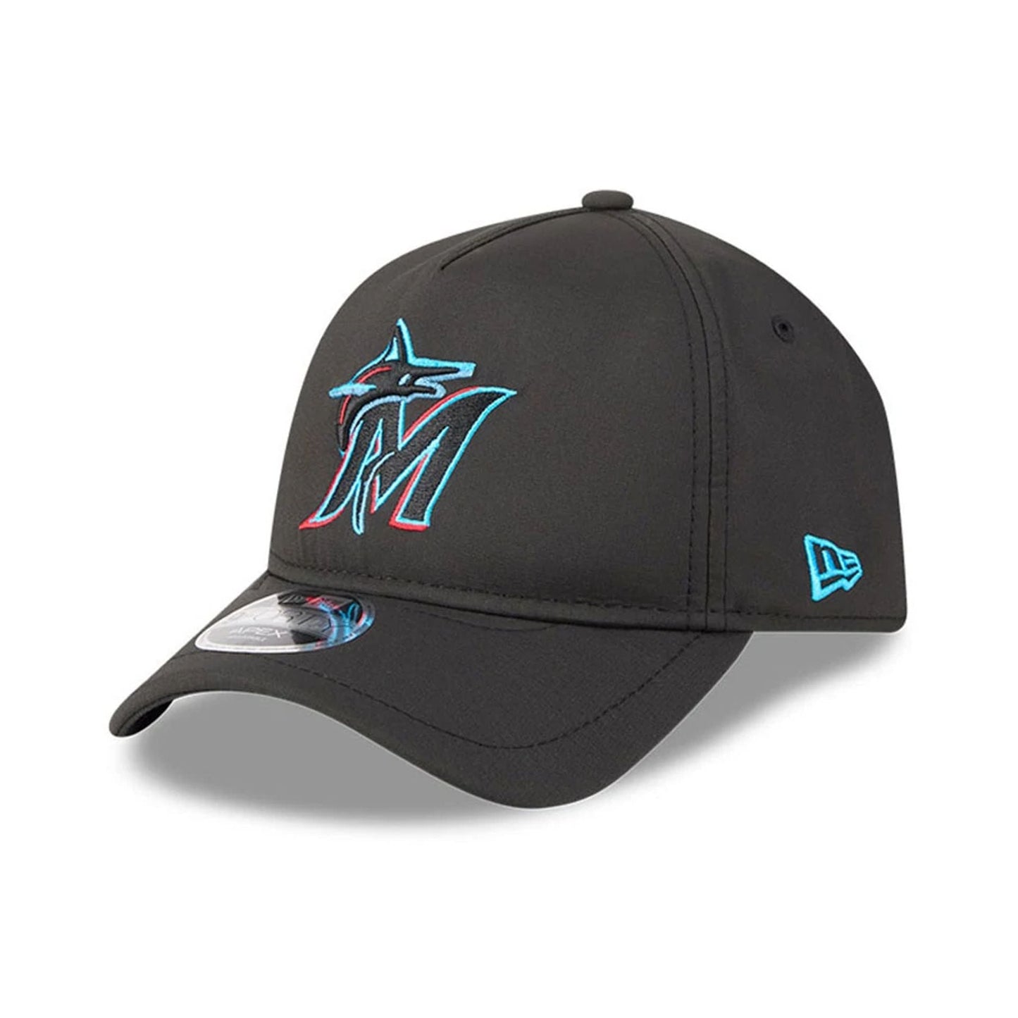 Pictured is this MLB Quickstrike Miami Marlins 9FORTY Apex cap in black. 1