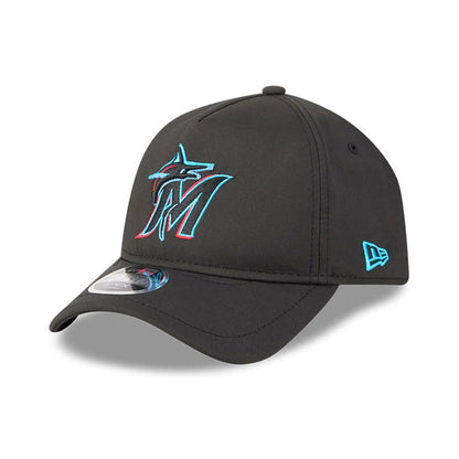Pictured is this MLB Quickstrike Miami Marlins 9FORTY Apex cap in black. 1