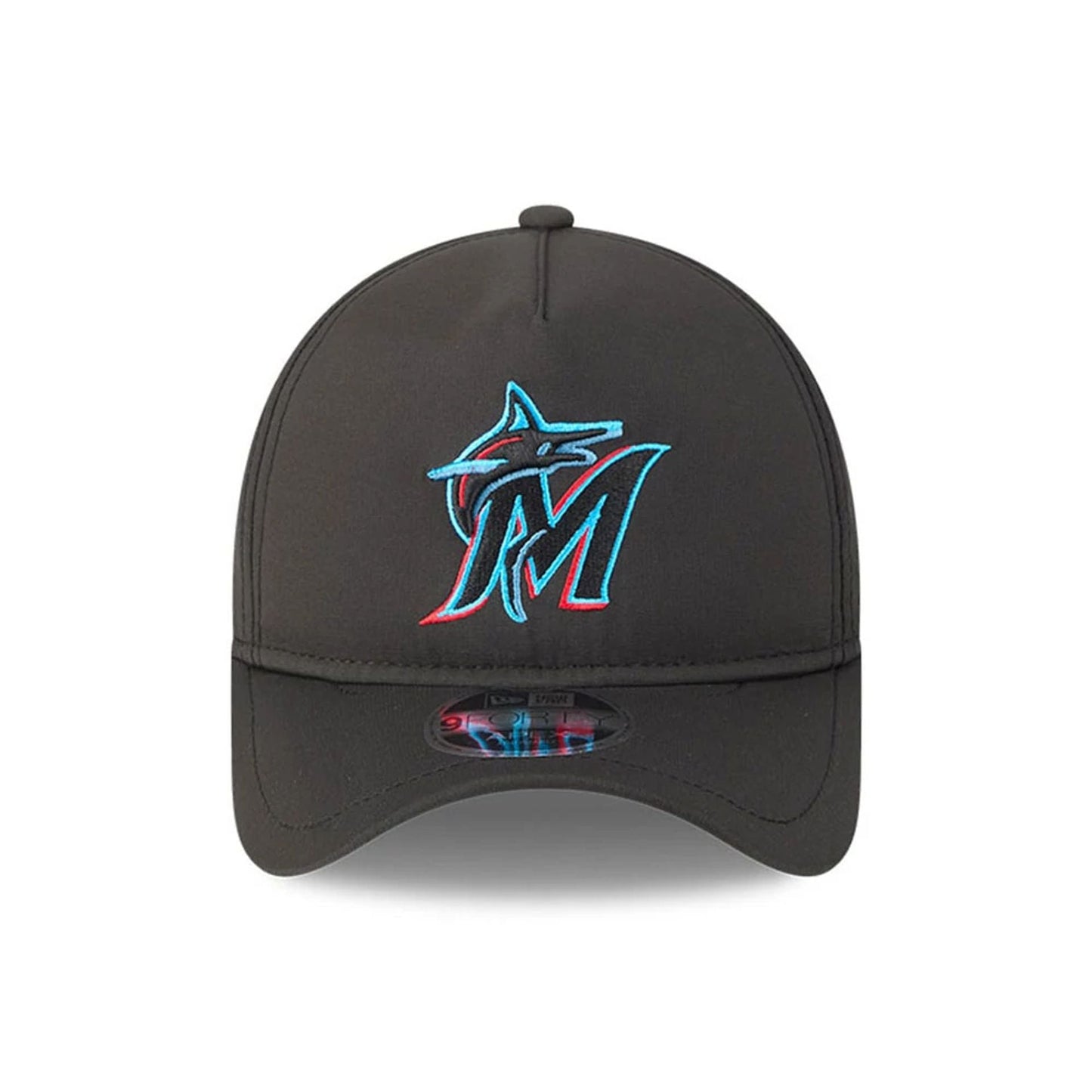 Pictured is this MLB Quickstrike Miami Marlins 9FORTY Apex cap in black. 2