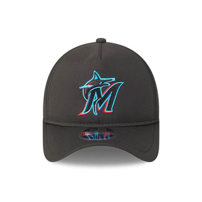 Pictured is this MLB Quickstrike Miami Marlins 9FORTY Apex cap in black. 2
