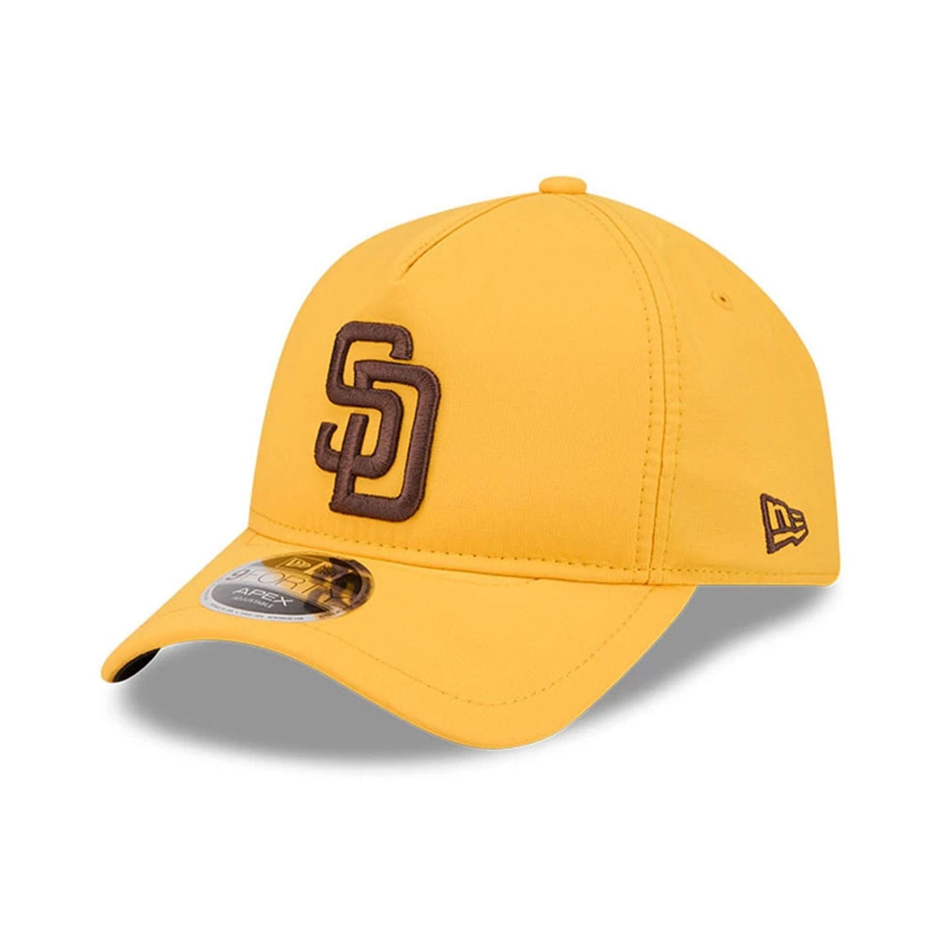 Pictured is this MLB Quickstrike San Diego Padres 9FORTY Apex cap in Yellow. 1