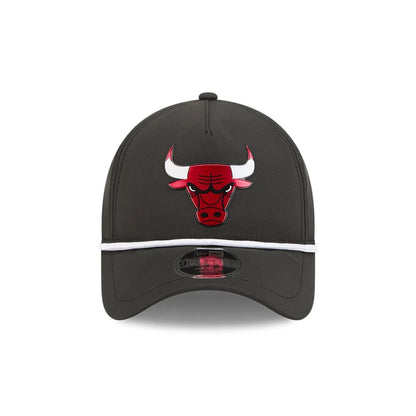 Pictured is this NBA Quickstrike Chicago Bulls 9FORTY Apex cap in black. 2