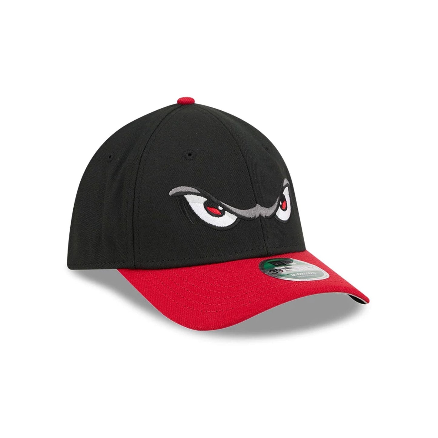 Pictured is this MiLB On Field Player Replica Lake Elsinore Storm 39THIRTY M-Crown Stretch Fit cap in Black. 4