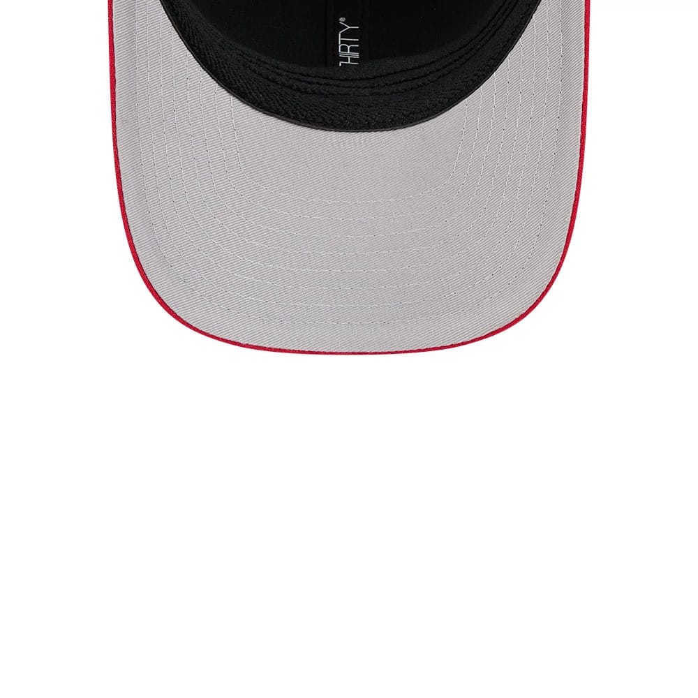 Pictured is this MiLB On Field Player Replica Lake Elsinore Storm 39THIRTY M-Crown Stretch Fit cap in Black. 2