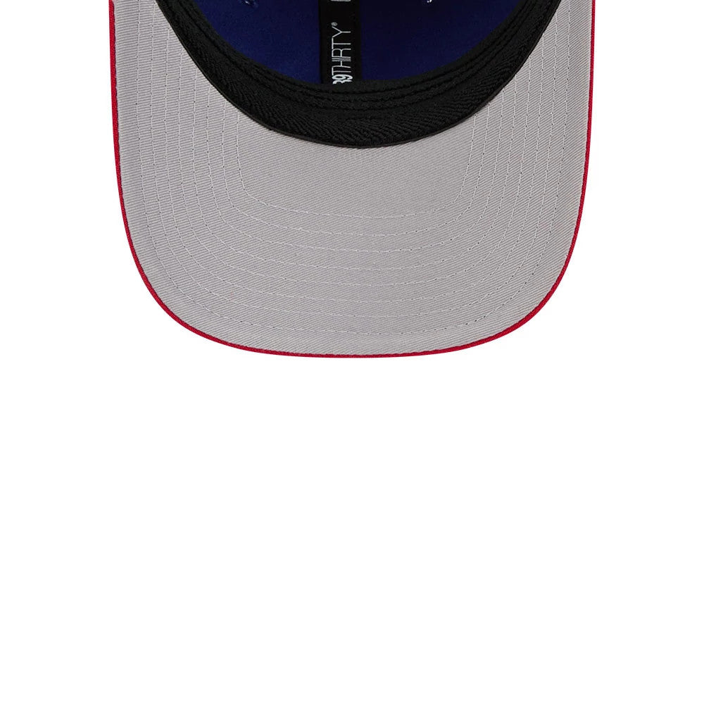 Pictured is this MiLB On Field Player Replica Buffalo Bisons 39THIRTY M-Crown Stretch Fit cap in Dark Blue. 2