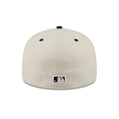 Pictured is this MLB 4th Of July 2026 New York Yankees 59FIFTY Fitted cap in cream. 6