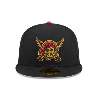 Pictured is this MLB City Connect Pittsburgh Pirates 59FIFTY Fitted cap in black. 2