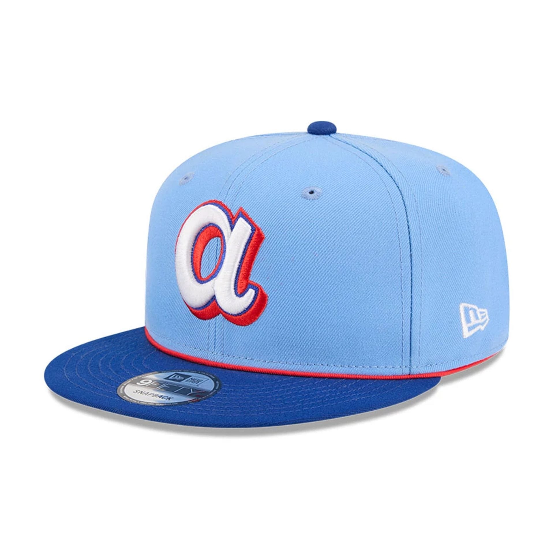 Pictured is this MLB City Connect Atlanta Braves 9FIFTY Snapback cap in Blue. 1