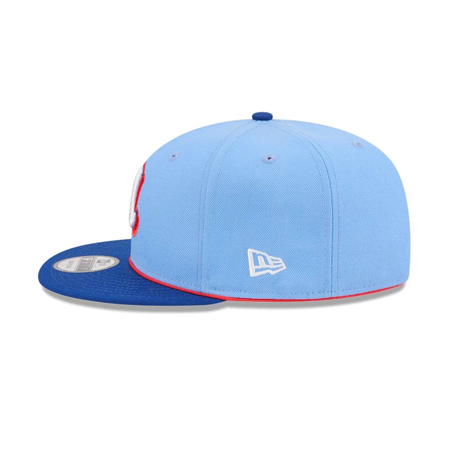 Pictured is this MLB City Connect Atlanta Braves 9FIFTY Snapback cap in Blue. 5