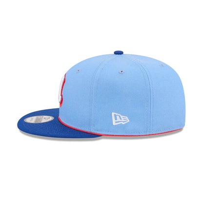 Pictured is this MLB City Connect Atlanta Braves 9FIFTY Snapback cap in Blue. 5
