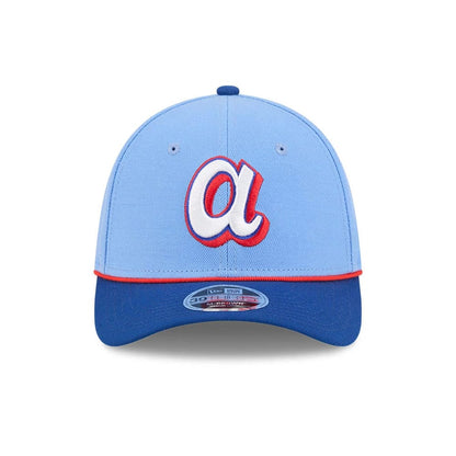 Pictured is this MLB City Connect Atlanta Braves 39THIRTY M-Crown Stretch Fit cap in Blue. 3