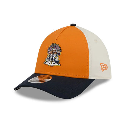 Pictured is this MLB City Connect San Diego Padres 39THIRTY M-Crown A-Frame Stretch Fit cap in Orange. 4