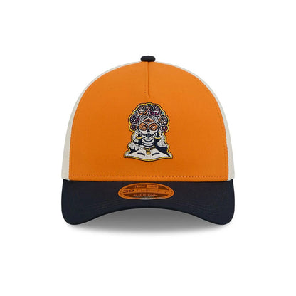 Pictured is this MLB City Connect San Diego Padres 39THIRTY M-Crown A-Frame Stretch Fit cap in Orange. 3