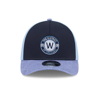 Pictured is this MLB City Connect Washington Nationals 39THIRTY M-Crown A-Frame Stretch Fit cap in Navy. 3