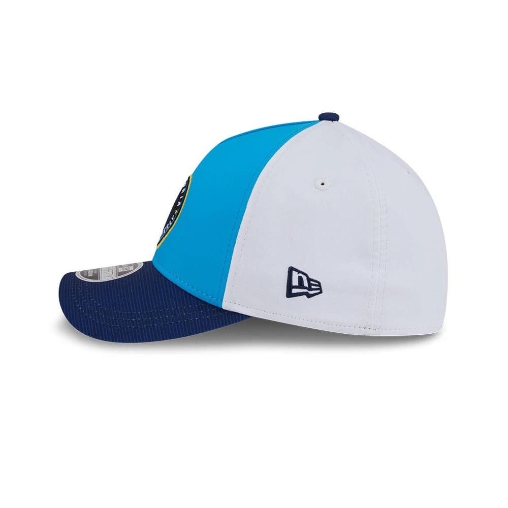 Pictured is this MLB City Connect Philadelphia Phillies 39THIRTY M-Crown A-Frame Stretch Fit cap in Blue. 7