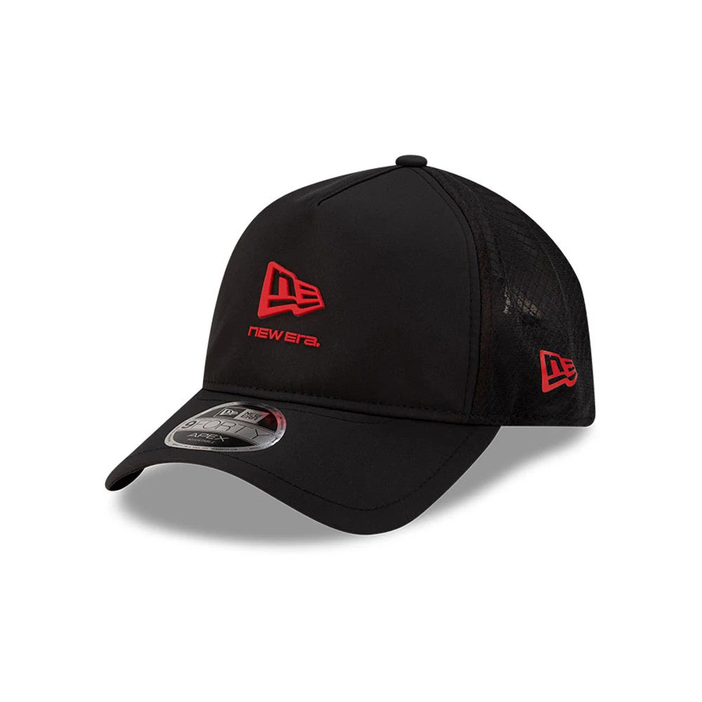 Pictured is this New Era 9FORTY Apex cap in black. 1