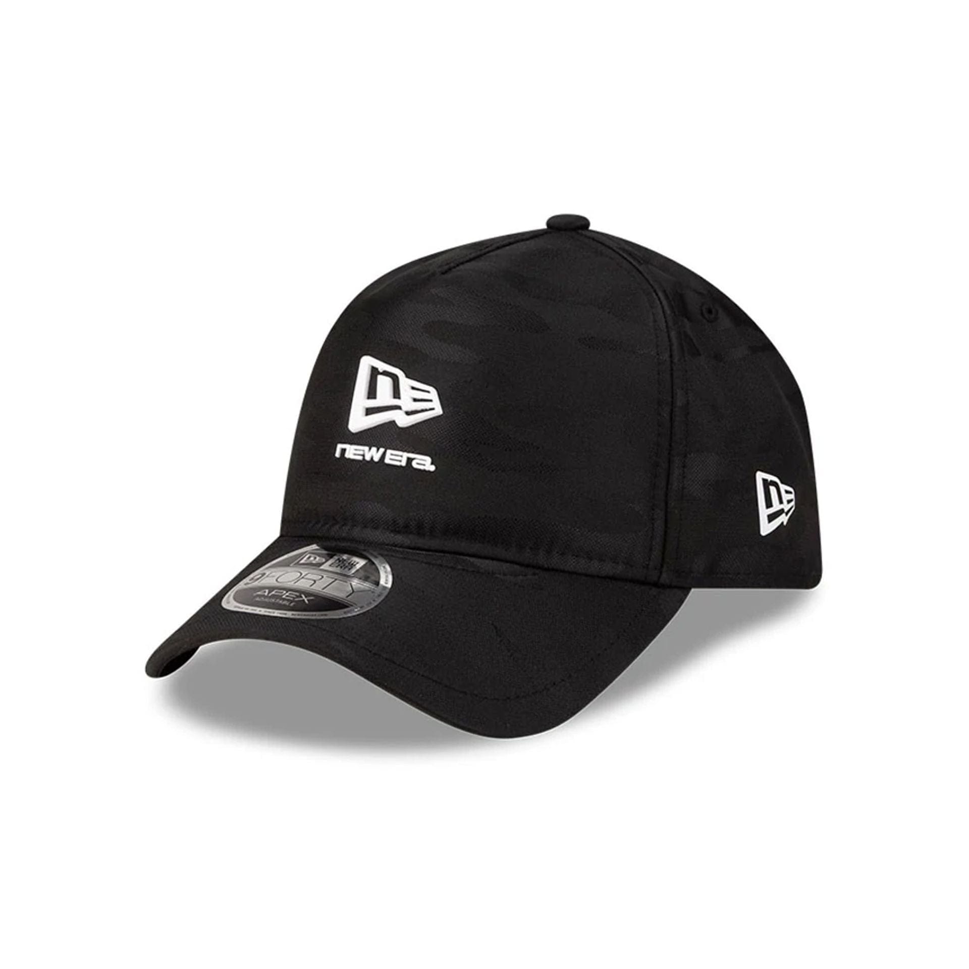Pictured is this New Era 9FORTY Apex cap in black. 1