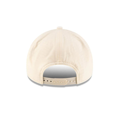 Pictured is this New Era 9FORTY Apex cap in light beige. 5