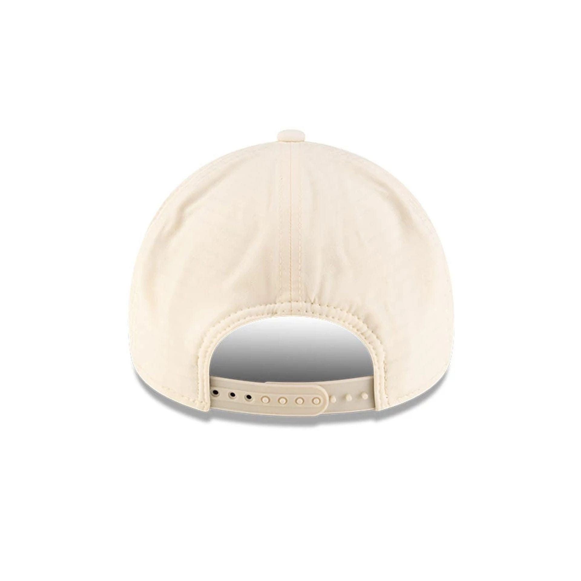 Pictured is this New Era 9FORTY Apex cap in light beige. 5