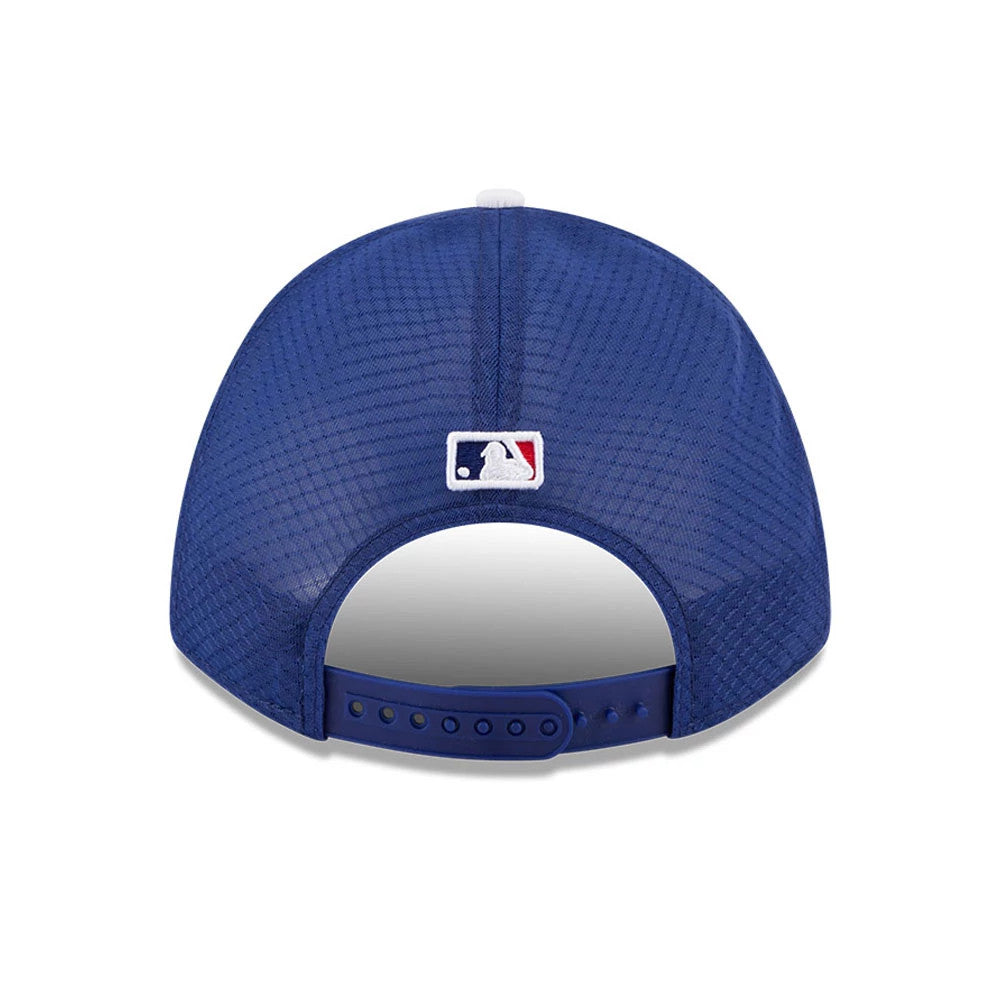 Pictured is this MLB Batting Practice 2026 LA Dodgers 9FORTY M-Crown A-Frame Adjustable cap in dark blue. 4