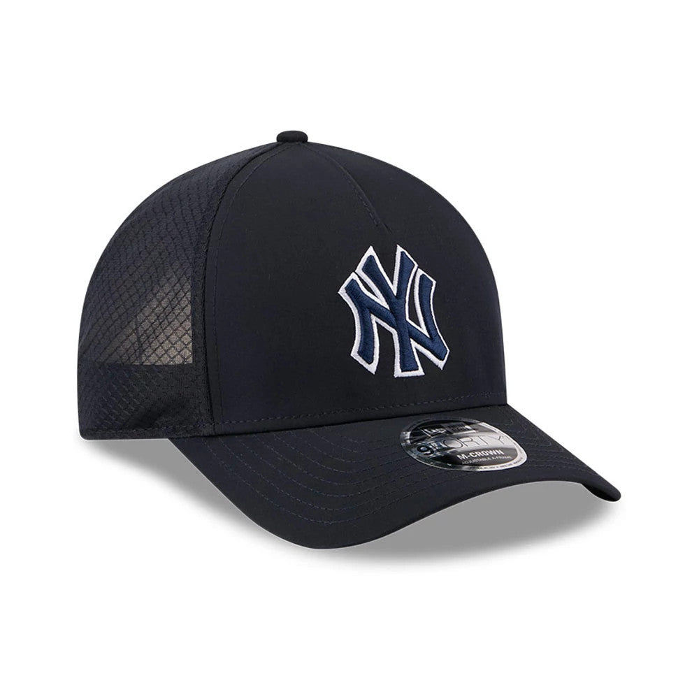 Pictured is this MLB Batting Practice 2026 New York Yankees 9FORTY M-Crown A-Frame Adjustable cap in navy. 3
