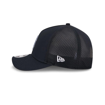 Pictured is this MLB Batting Practice 2026 Boston Red Sox 9FORTY M-Crown A-Frame Adjustable cap in navy. 5