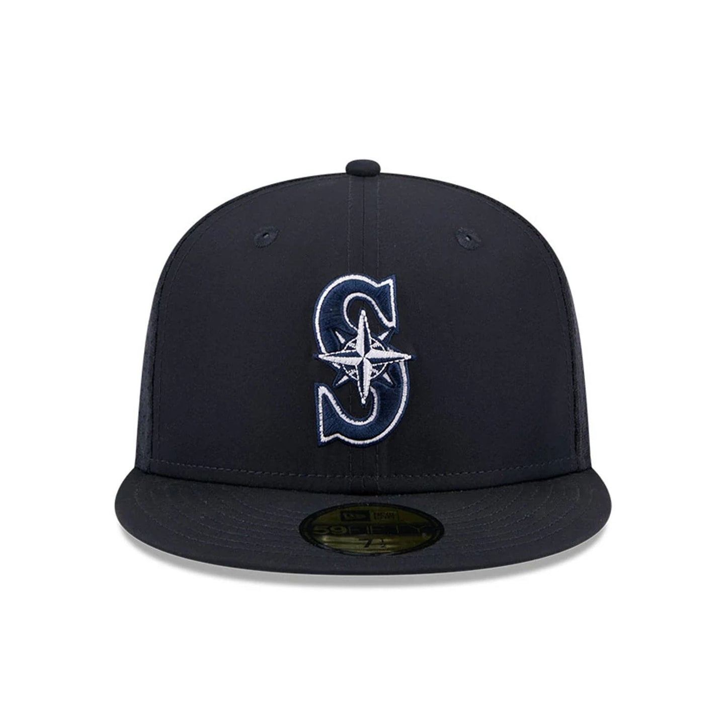 Pictured is this MLB Batting Practice 2026 Seattle Mariners 59FIFTY Fitted cap in navy. 2
