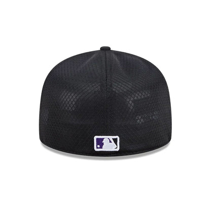 Pictured is this MLB Batting Practice 2026 Colorado Rockies 59FIFTY Fitted cap in black. 4