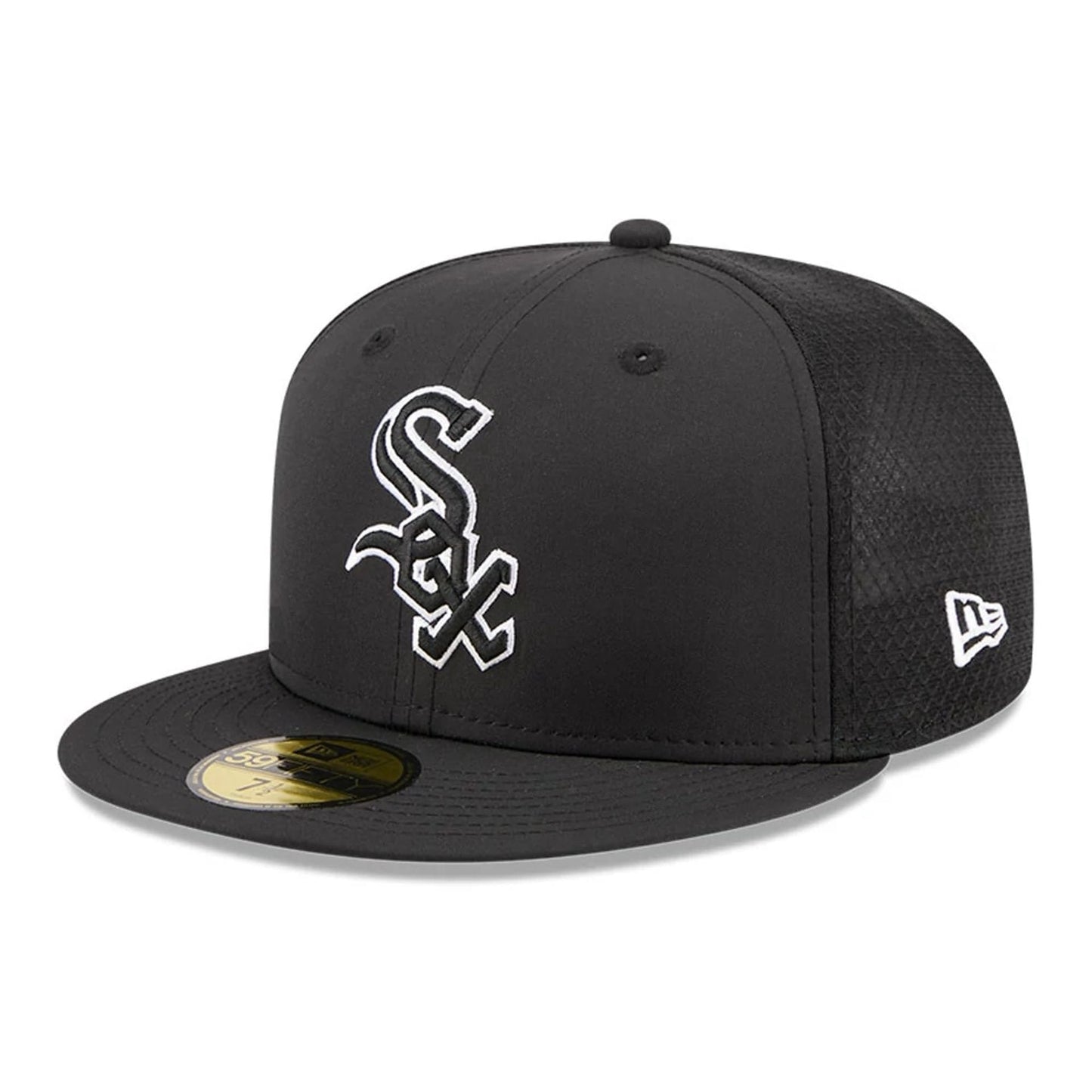Pictured is this MLB Batting Practice 2026 Chicago White Sox 59FIFTY Fitted cap in black. 1