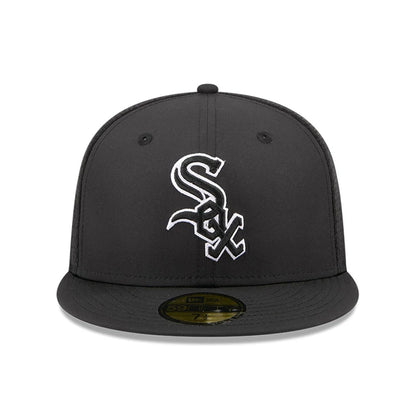 Pictured is this MLB Batting Practice 2026 Chicago White Sox 59FIFTY Fitted cap in black. 3