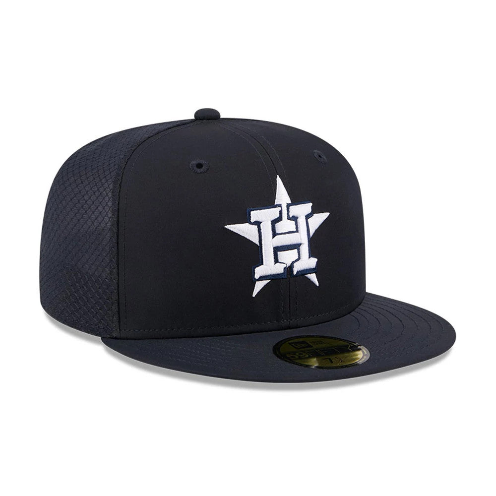 Pictured is this MLB Batting Practice 2026 Houston Astros 59FIFTY Fitted cap in navy. 3