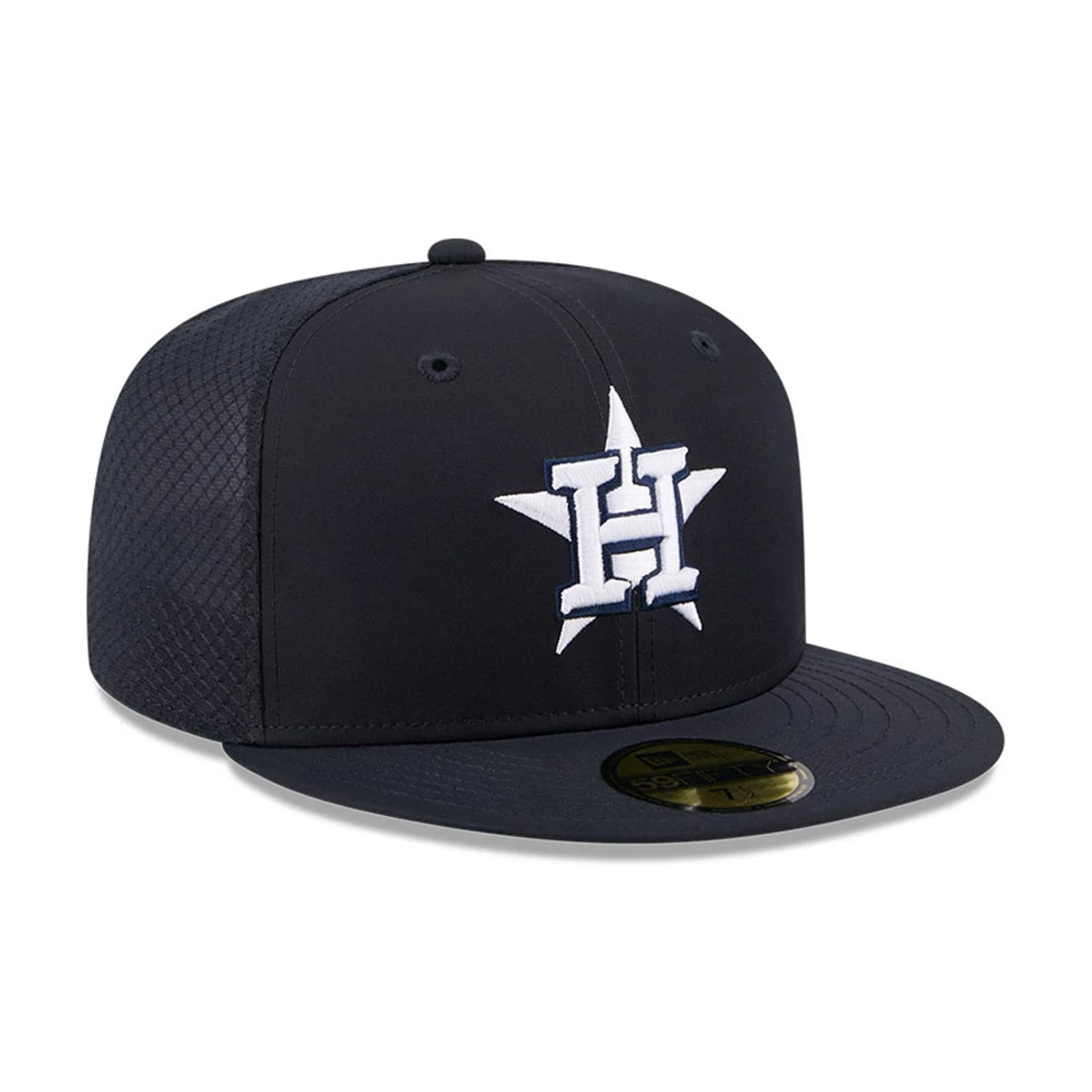 Pictured is this MLB Batting Practice 2026 Houston Astros 59FIFTY Fitted cap in navy. 3