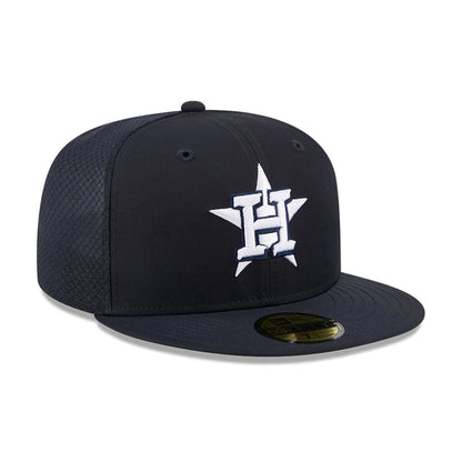 Pictured is this MLB Batting Practice 2026 Houston Astros 59FIFTY Fitted cap in navy. 3