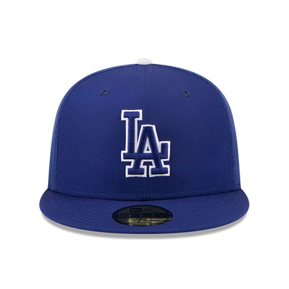 Pictured is this MLB Batting Practice 2026 LA Dodgers 59FIFTY Fitted cap in dark blue. 3