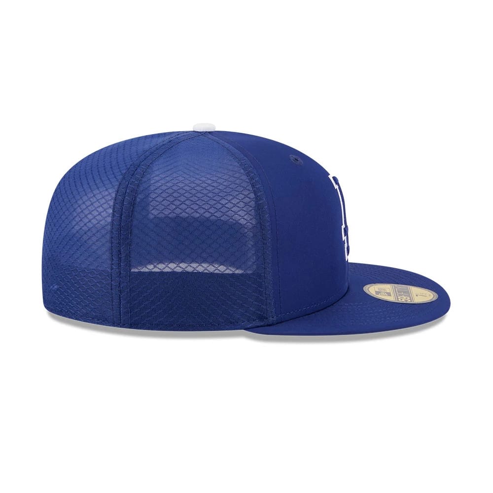 Pictured is this MLB Batting Practice 2026 LA Dodgers 59FIFTY Fitted cap in dark blue. 6