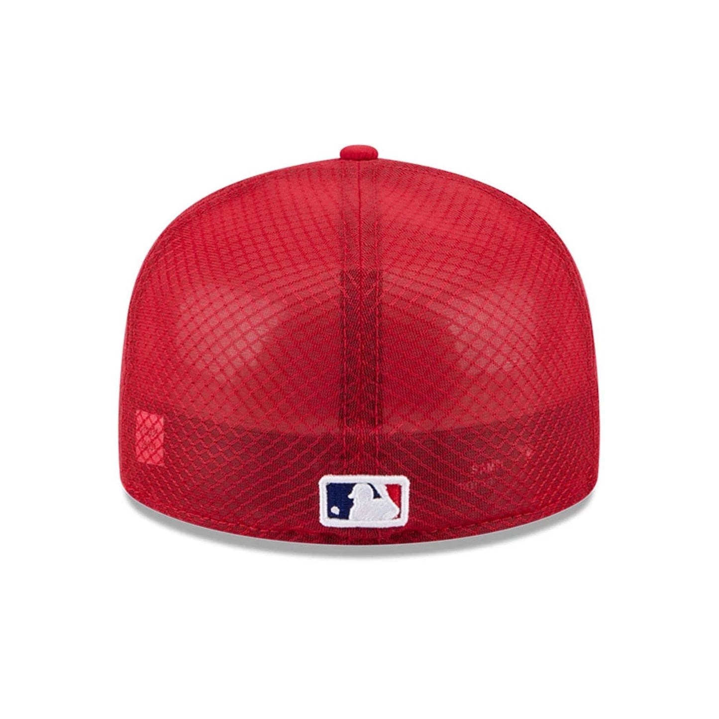 Pictured is this MLB Batting Practice 2026 Philadelphia Phillies 59FIFTY Fitted cap in red. 6