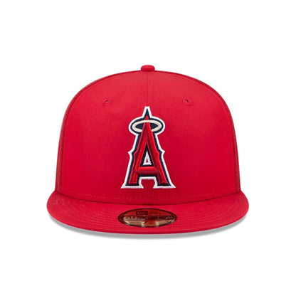 Pictured is this MLB Batting Practice 2026 LA Angels 59FIFTY Fitted cap in red. 2
