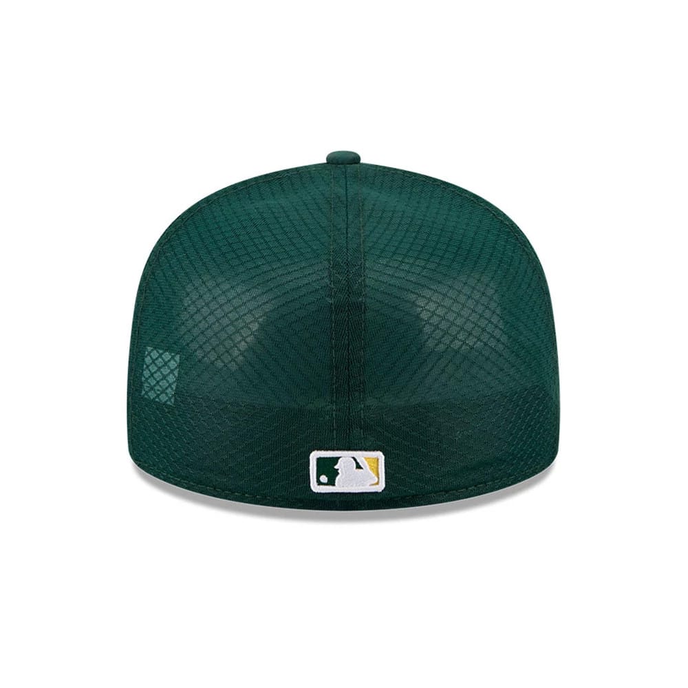 Pictured is this MLB Batting Practice 2026 Athletics 59FIFTY Fitted cap in dark green. 4